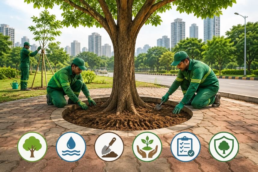 NMMC Starts Citywide Tree Protection Drive to Prevent Monsoon Tree Falls in Navi Mumbai